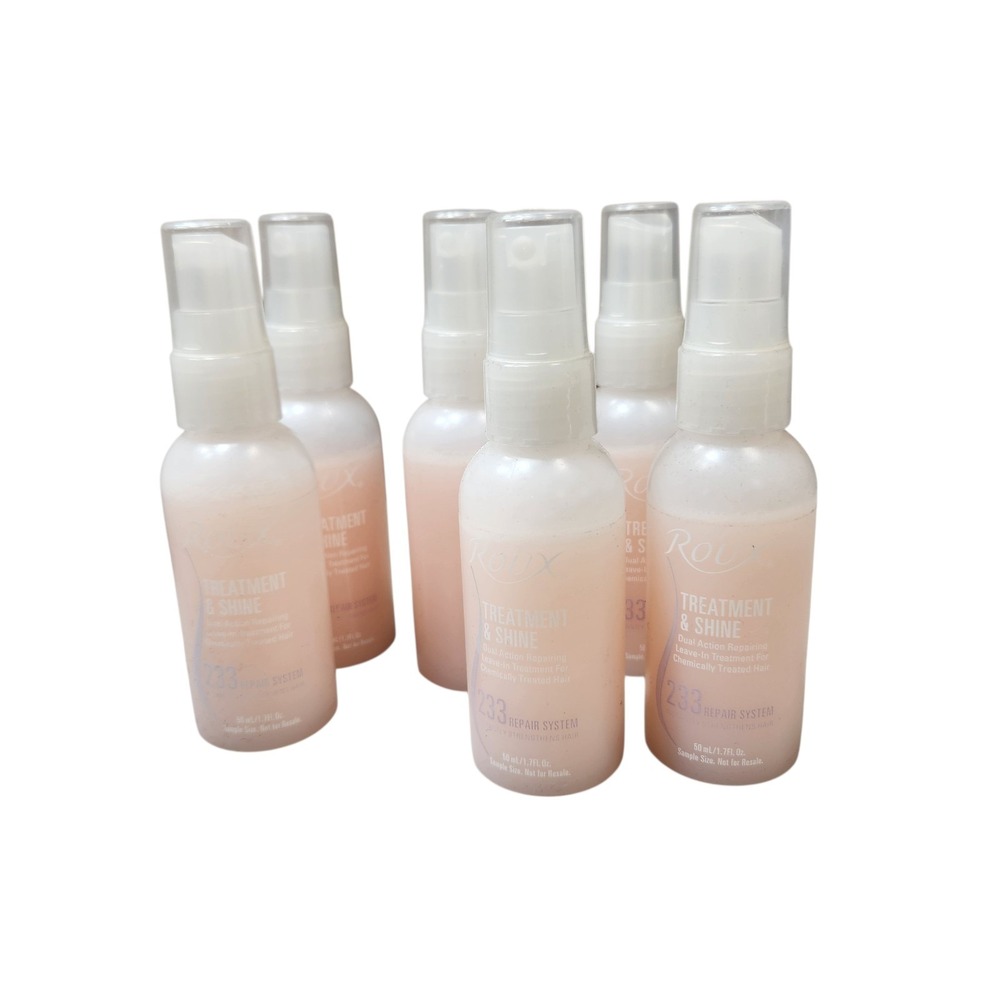New Roux Keratin Treatment & Shine Leave-In 6 x 1.7 oz Travel Size Spray Bottles